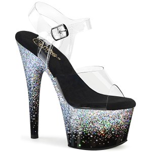 Hopeanvriset 18 cm ADORE-708SS glitter platform sandaalit naisten