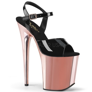 Kultaiset kromi platform 20 cm FLAMINGO-809 pleaser korkokengt