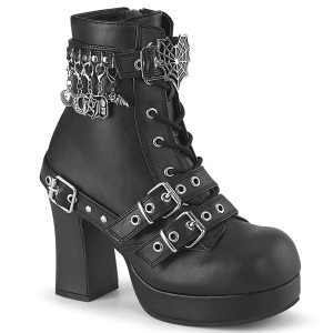 Vegaani 9,5 cm GOTHIKA-66 emo naisten chunky platform nilkkurit soljet