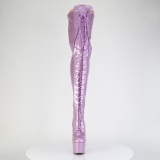 Glitter 18 cm ADORE-3020GP purppura nauhalliset ylipolvensaappaat korkokengt