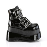 Kiiltonahka 11,5 cm BEAR-104 emo solki wedge platform nilkkurit naisten