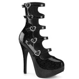 Kiiltonahka 14,5 cm burlesque solki bootie platform kengt naisten