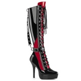 Kiiltonahkaiset 13,5 cm high heels pleaser korkosaappaat platform