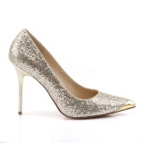 Kultaiset Glitter 10 cm CLASSIQUE-20 suuret koot stilettos kengt