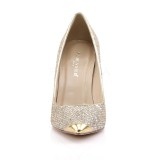 Kultaiset Glitter 10 cm CLASSIQUE-20 suuret koot stilettos kengt