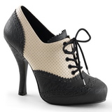 Musta Beiget 11,5 cm retro vintage CUTIEPIE-14 Oxford Naisten kengt avokkaat
