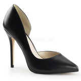 Musta Keinonahkaiset 13 cm AMUSE-22 klassiset avokkaat kengt naisten