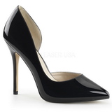 Musta Kiiltonahka 13 cm AMUSE-22 klassiset avokkaat kengt naisten