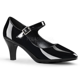 Musta Kiiltonahka 8 cm DIVINE-440 Naisten kengt avokkaat