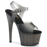 Mustat 18 cm PLEASER joustavaa materiaalia platform korolliset sandaalit