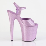 Purppura 20 cm FLAMINGO-809GP glitter platform sandaalit naisten