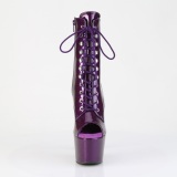 Purppura glitterit 18 cm peep toe korolliset korkokenk nilkkurit platform