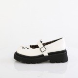 Valkoiset 6,5 cm RENEGADE-56 emo solki maryjane kengt naisten